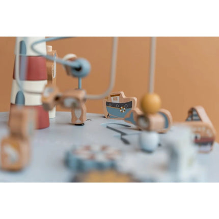 Stolek s aktivitami dřevěný Námořnický záliv