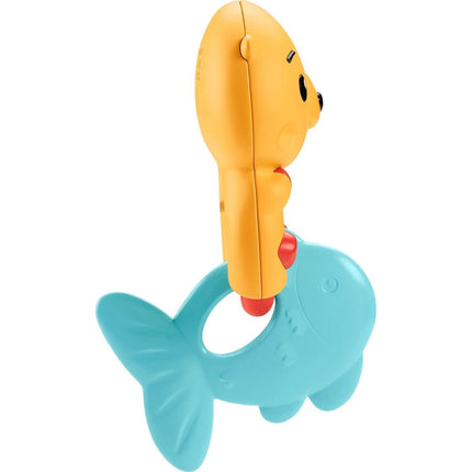 Fisher-Price Chrastítko se zvířátkem Medvídek s rybkou