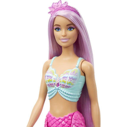 Barbie Pohádková panenka s dlouhými vlasy Mořská panna HRR00