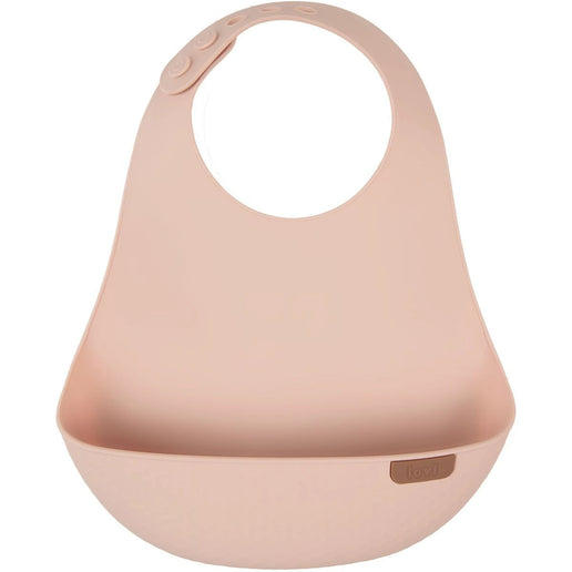 Silikonový bryndák s kapsou Nude