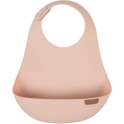 Silikonový bryndák s kapsou Nude