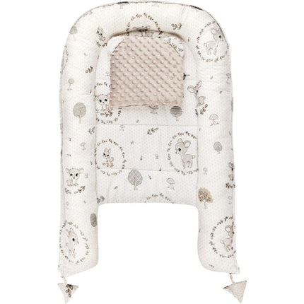 Bomimi Harmo Hnízdečko s polštářkem minky Koloušek šedá