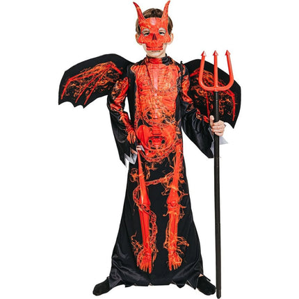 Dětský karnevalový kostým Čert kostra 130 - 140 cm