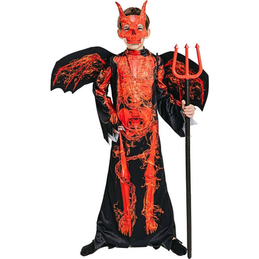 Dětský karnevalový kostým Čert kostra 130 - 140 cm