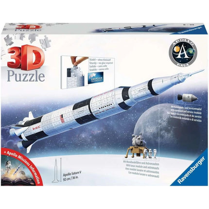 Ravensburger 3D Puzzle: Vesmírná raketa Saturn V 432 dílků