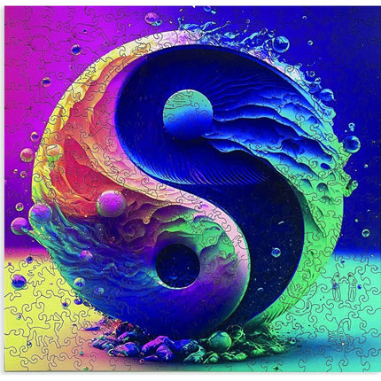 Dřevěné puzzle Jin a Jang A2