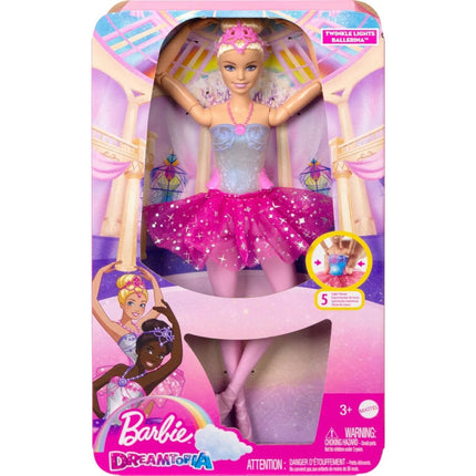Barbie Dreamtopia Svítící magická baletka s růžovou sukní HLC25