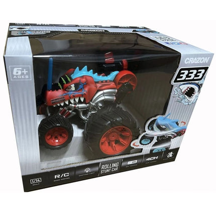 RC auto 5-kolové kaskadérské červené 1:16