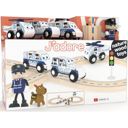 J'ADORE Hrací set s kolejemi Policie 25 ks