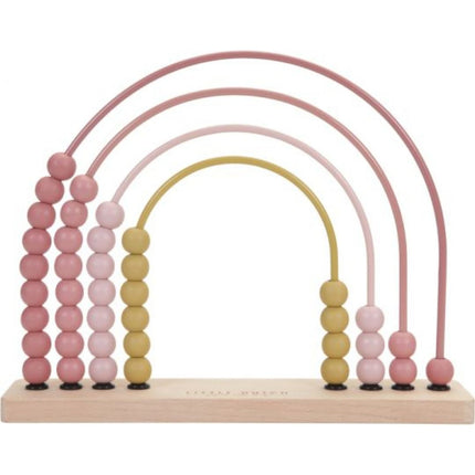 Počítadlo dřevěné duha Pink
