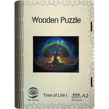 Dřevěné puzzle Strom života I. A2