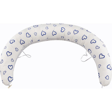 Abra multifunkční polštář XXL Srdíčka puntíky modrá bílá