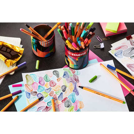 STABILO ARTY Jemný liner - Point 88 - 45 ks plechová dóza