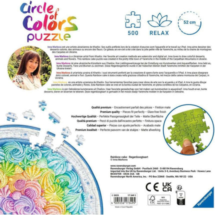 Ravensburger Puzzle: Duhový dort 500 dílků