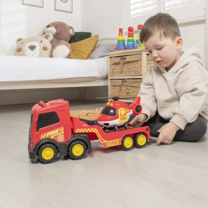 Teamsterz Hasičský nákladní vůz + helikoptéra