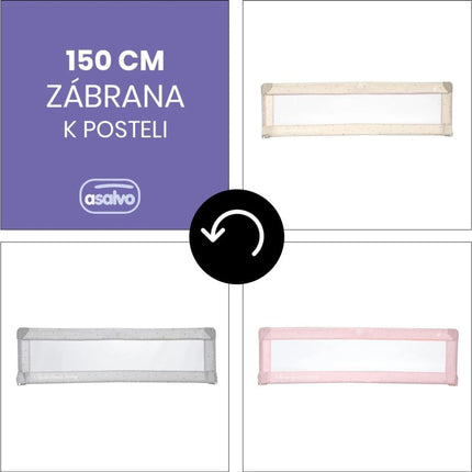 Asalvo Zábrana k posteli 150 stars pink