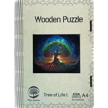 Dřevěné puzzle Strom života I. A4