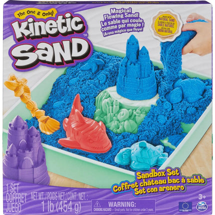 Kinetic Sand Krabice tekutého písku s podložkou modrá