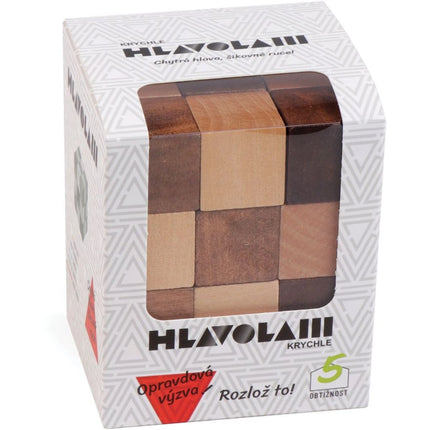 Dřevěný hlavolam Krychle