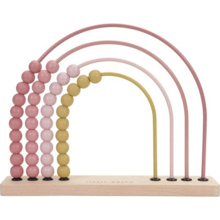 Počítadlo dřevěné duha Pink